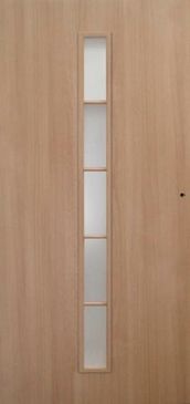 Laminētas durvis ar kārbu "C2" ar stiklu, 80cm